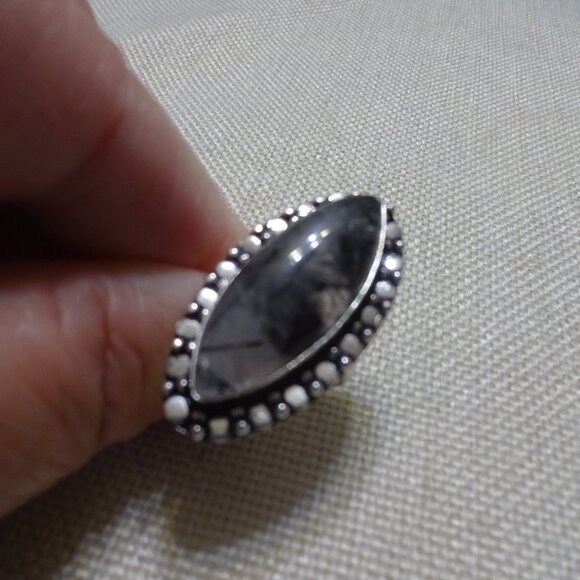 Beautiful TOURMALINE QUARTZ Handmade Sterling 925 Ring Size 7 #675C - Picture 1 of 3
